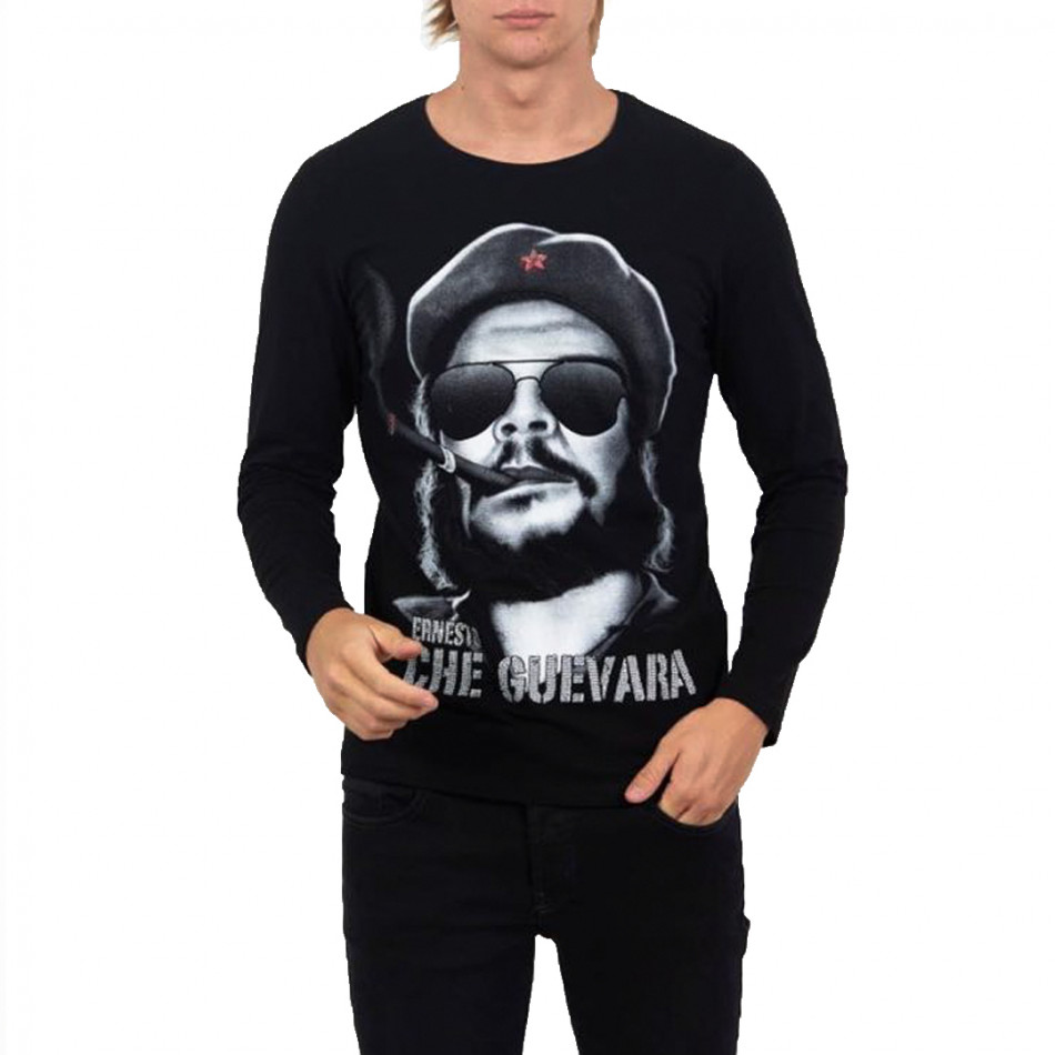 Мъжка черна памучна блуза Che Guevara tr200922-3