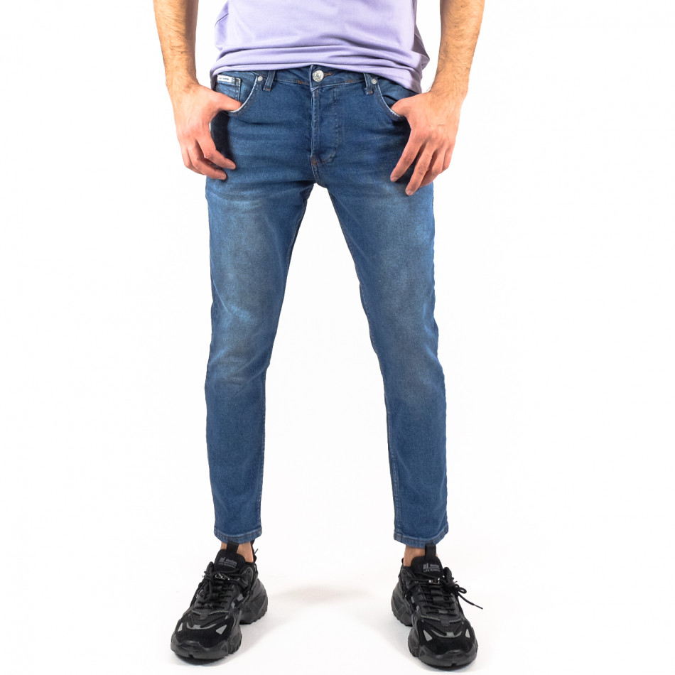 Slim fit мъжки сини дънки tr180322-37