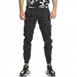 Тъмносив Cargo Jogger със закопчаване и ластик - FASHIONMIX.BG Тъмносив Cargo Jogger със закопчаване и ластик