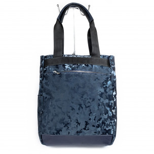 Дамска синя комбинирана чанта-раница