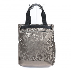Дамска сребриста комбинирана чанта-раница