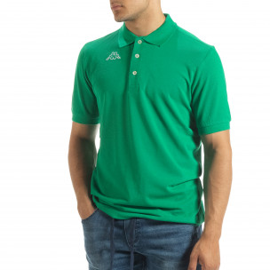 Мъжки polo shirt Kappa в зелено regular fit - FASHIONMIX.BG Мъжки polo shirt Kappa в зелено regular fit