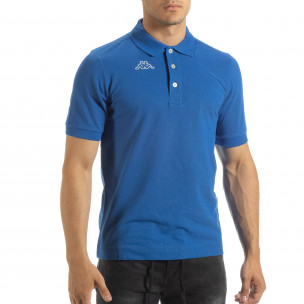 Мъжки polo shirt Kappa в синьо regular fit - FASHIONMIX.BG Мъжки polo shirt Kappa в синьо regular fit