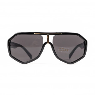 Черни очила Heptagon с метален детайл 