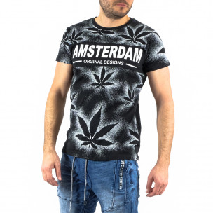 Мъжка черна тениска Amsterdam 