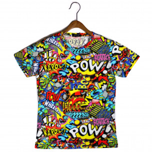 Мъжка тениска с комикси Pow 