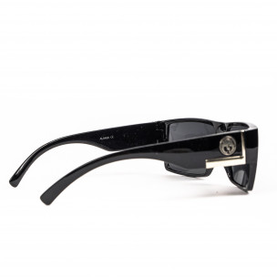 Черни трапецовидни очила широка дръжка  2