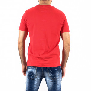 Мъжка тениска с червен принт Breezy 2