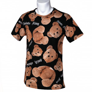 Мъжка тениска Teddy Bear в черно  2