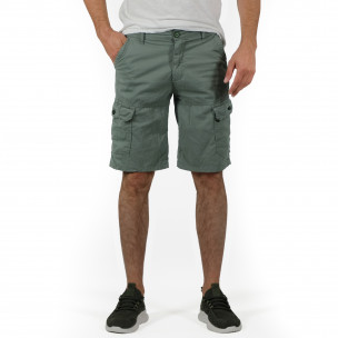 Къси сиво-зелени карго панталони 2096