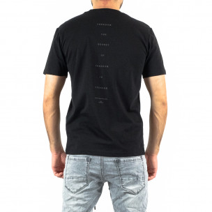 Мъжка тениска с черен принт 2