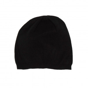 Basic мъжка плетена шапка в черно