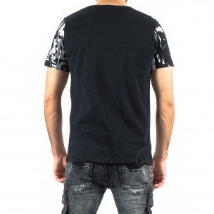 Мъжка черна тениска графичен дизайн 2
