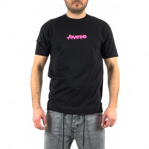Unisex черна тениска Amazing  2