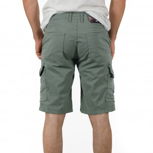 Къси сиво-зелени карго панталони 2096 2
