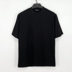 Regular мъжка черна тениска от памук 2