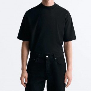 Мъжка черна тениска Basic Regular 