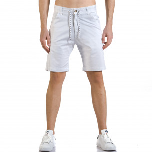 Мъжки бели къси панталони с връзки