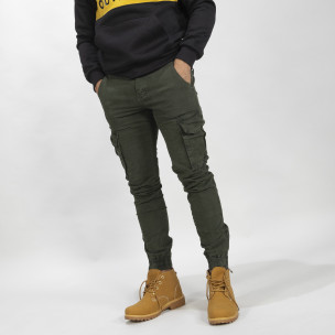 Мъжки Cargo Jogger панталон в цвят Olive - FASHIONMIX.BG Мъжки Cargo Jogger панталон в цвят Olive