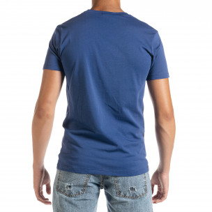 Фина мъжка тениска в синьо Amserdam  2