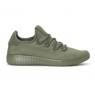 Мъжки зелени леки маратонки All-green - FASHIONMIX.BG Мъжки зелени леки маратонки All-green