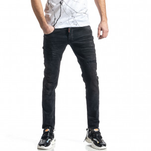 Мъжки черни дънки Destroyed - FASHIONMIX.BG Мъжки черни дънки Destroyed