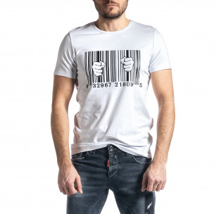 Мъжка бяла тениска Barcode 