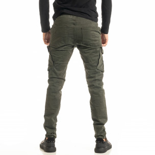 Мъжки зелен Cargo панталон с прави крачоли 8138  2