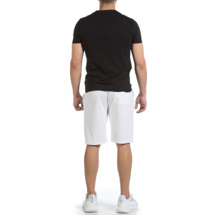 Мъжки комплект Streetwear в черно и бяло Disculpe 2