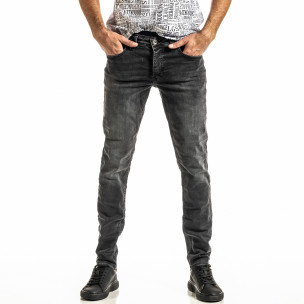 Long Slim черни дънки с избелял ефект - FASHIONMIX.BG Long Slim черни дънки с избелял ефект