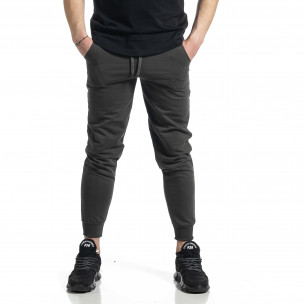 Basic памучно мъжко долнище милитъри зелено - FASHIONMIX.BG Basic памучно мъжко долнище милитъри зелено