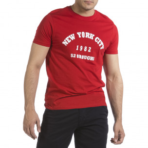 Мъжка червена тениска New York City 
