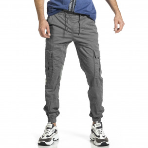 Мъжки сив Cargo Jogger с ластик на кръста 8201 