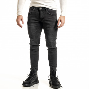 Черни дънки с леко избелял ефект Capri fit - FASHIONMIX.BG Черни дънки с леко избелял ефект Capri fit