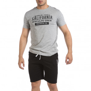 Мъжки комплект California в сиво и черно 