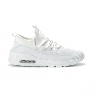 Леки мъжки Air маратонки комбинирани в бяло - FASHIONMIX.BG Леки мъжки Air маратонки комбинирани в бяло