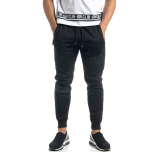 Мъжко черно долнище Black New York - FASHIONMIX.BG Мъжко черно долнище Black New York