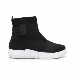 Черни дамски Slip-on кецове с ластик - FASHIONMIX.BG Черни дамски Slip-on кецове с ластик