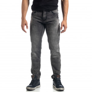 Еластични мъжки сиви дънки Regular fit - FASHIONMIX.BG Еластични мъжки сиви дънки Regular fit