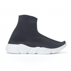 Дамски черни маратонки slip-on тип чорап - FASHIONMIX.BG Дамски черни маратонки slip-on тип чорап