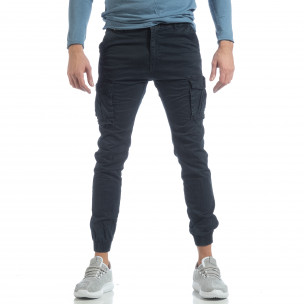 Мъжки Jogger карго панталон в синьо - FASHIONMIX.BG Мъжки Jogger карго панталон в синьо