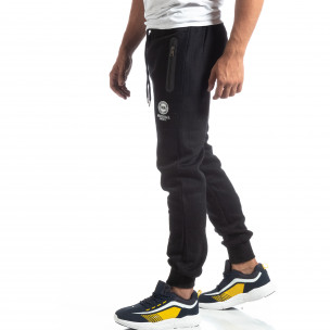 Черно ватирано мъжко долнище Marshall Angel - FASHIONMIX.BG Черно ватирано мъжко долнище Marshall Angel