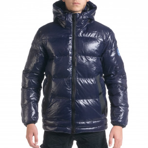 Мъжка пухенка от лъскава материя Royal blue - FASHIONMIX.BG Мъжка пухенка от лъскава материя Royal blue
