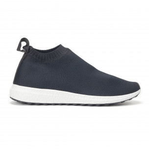 Мъжки slip-on маратонки тип чорап в черно - FASHIONMIX.BG Мъжки slip-on маратонки тип чорап в черно