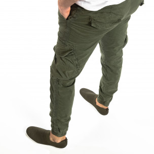 Мъжки Cargo Jogger в милитъри зелено - FASHIONMIX.BG Мъжки Cargo Jogger в милитъри зелено