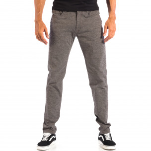 Мъжки Slim панталон RESERVED сив меланж - FASHIONMIX.BG Мъжки Slim панталон RESERVED сив меланж