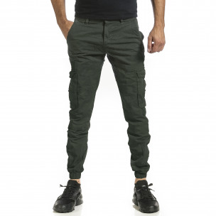 Зелен Cargo Jogger панталон с цип 8166 Blackzi