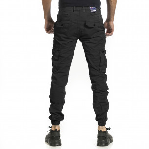 Черен Cargo Jogger панталон с цип 8166 Blackzi 2
