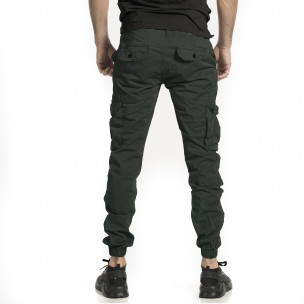 Зелен карго панталон със закопчаване и ластик 8164 Blackzi 2