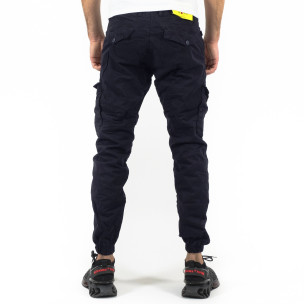 Мъжки тъмносин Cargo Jogger с цип 8153  2